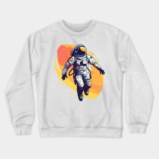 Colorful Astronaut in Space #6 Crewneck Sweatshirt